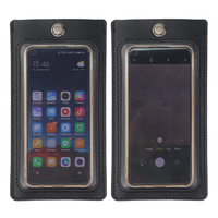 Pochette de protection anti-caméra en cuir PU givré réutilisable pour téléphone portable, sans photographie ni vidéo, 11x20,5cm, noire