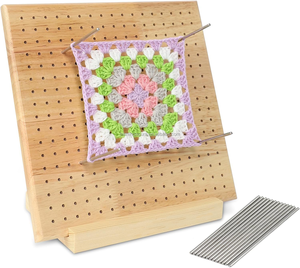 Vente en gros de panneaux de blocage carrés au crochet pour l'artisanat du bois Boîtes en bois Panneaux muraux Projets au crochet - Product Image 1