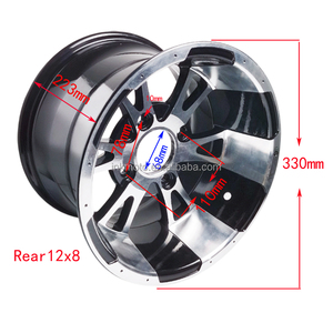 ATV UTV <span class=keywords><strong>12</strong></span> 인치 프론트 리어 타이어 허브 고 카트/골프 카트 알루미늄 합금 휠 림 12X6 12x8 - Product Image 6