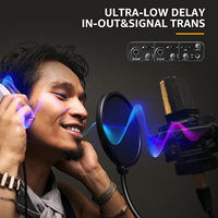 Interface audio USB professionnelle pour studio, carte son d'enregistrement, mixeur audio XLR 192 kHz 24 bits