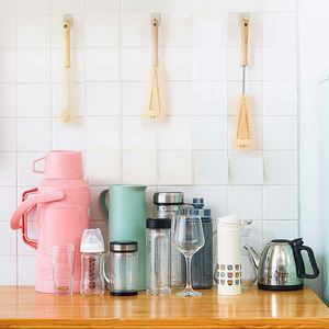 3 Series Plastic <b>Bottle</b> Cleaning Brush Bent Wooden Handle Resin Free Scratch-Free <b>Bottle</b> <b>Cleaner</b> Stainless Steel Tumblers - Product Image 2