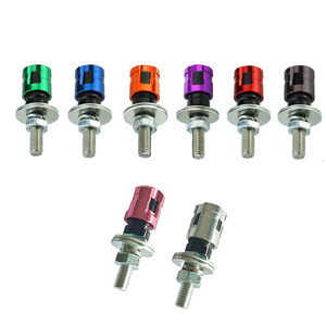 Aluminum License Plate Screws With Colorful Caps For Motorcycle Rear <b>Frame</b> Bolts Rust Proof Decorative Accessories - Product Image 1