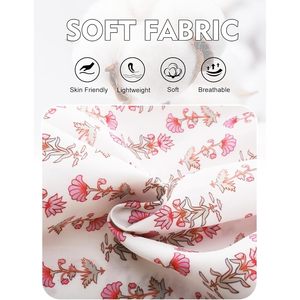 Conjunto de Pijama sin Mangas con Estampado Floral para Mujer FOXA, 2 Piezas, Top con Volantes y Pantalones Cortos de Verano, Ropa de Dormir de Algodón Suave - Product Image 6