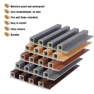 3d wpc PVCアコースティックウッド商業装飾フィルム壁パネル壁インテリア大理石ゴールドウッドスラット壁用