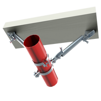Support de tuyau anti-oscillation UTTERLY UTT20, plaqué zinc, pour projets de construction, pour collier de serrage de tuyau aérien de 2 à 8 pouces, Sch 10