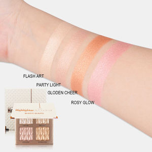 Paleta de Iluminadores BEAUTY <span class=keywords><strong>GLAZED</strong></span> de 4 Colores, Polvo Brillante para Maquillaje, Contorno Facial, <span class=keywords><strong>Iluminador</strong></span> con Brillo, Tono Ginger - Product Image 3