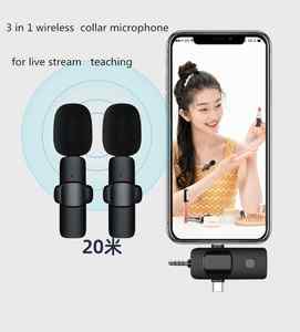 ไมโครโฟนไร้สาย K15 สำหรับ iPhone Android กล้องถ่ายรูป, ไมโครโฟนขนาดเล็ก 3-in-1 2.4G ความหน่วงต่ำพิเศษ สำหรับการบันทึกวิดีโอ/วีล็อก - Product Image 5