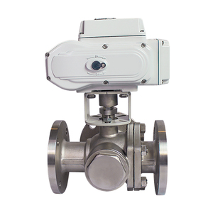 Válvula de Bola de Tres Vías de Acero Inoxidable para Agua, Personalizable OEM, DN50-100 - Product Image 2