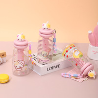 Bouteille élégante d'été pour enfants, type paille, avec séparateur de thé, en PC durable et résistant aux chutes, pour boissons chaudes/froides