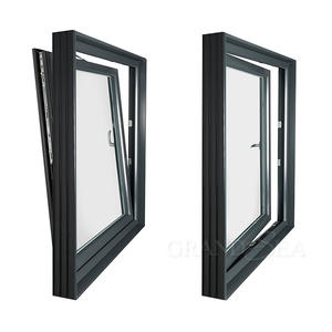 Fenêtres en aluminium de style européen de haute qualité, <span class=keywords><strong>double</strong></span> <span class=keywords><strong>vitrage</strong></span>, fenêtre à battants inclinables et pivotants - Product Image 1