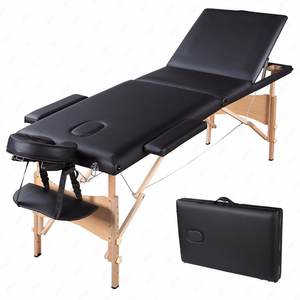 Mesa de Masaje Plegable de 3 Secciones de Madera y Cama de Masaje Portátil para Estética al por Mayor del Fabricante - Product Image 1