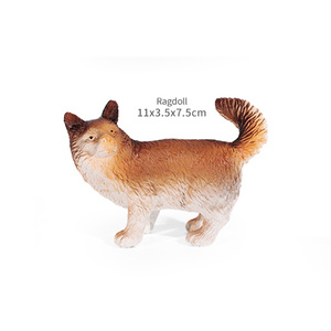 Venta caliente 6 estilos <span class=keywords><strong>granja</strong></span> ganado modelo lindo Ragdoll Siamés <span class=keywords><strong>naranja</strong></span> gato mascota decoración 5 pulgadas Animal juguetes conjunto para niñas - Product Image 5
