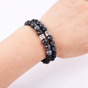 Semplice A Buon Mercato Braccialetto <span class=keywords><strong>di</strong></span> Fascino Nero Onyx <span class=keywords><strong>Fiocco</strong></span> <span class=keywords><strong>di</strong></span> <span class=keywords><strong>Neve</strong></span> Perline <span class=keywords><strong>di</strong></span> Pietra Fortunato In Rilievo 12 Zodiaco Braccialetto Degli Uomini Delle Donne <span class=keywords><strong>di</strong></span> Pietra Naturale Rotonda - Product Image 6