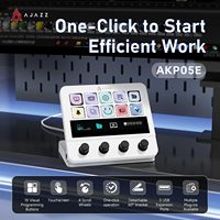 AJAZZ AKP05E PRO Studio Controller 10 Tombol LCD 4 Kenop Pad Makro yang Dapat Disesuaikan untuk Pengeditan Video Streaming Produksi Musik
