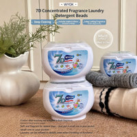 WYOK Perles de gel lessivielles écologiques 7-en-1, parfum longue durée, adoucissant concentré pour élimination des taches, lavage à la main et en machine