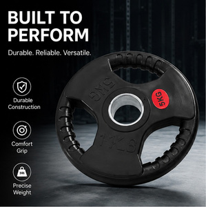 Resistente presa <span class=keywords><strong>da</strong></span> <span class=keywords><strong>2</strong></span> pollici in gomma peso piastre <span class=keywords><strong>da</strong></span> 20kg Set per l'allenamento della forza nella <span class=keywords><strong>palestra</strong></span> di casa comprende 10kg e 20kg piastre - Product Image 2