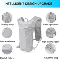 Sac à dos d'hydratation pour la course à pied personnalisable, sac léger et isolé avec poche à eau de 1,5 L, sac à dos de jour