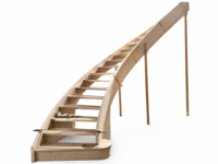 Escalier en colimaçon moderne en bois sur mesure fabriqué en usine dans le Jiangsu avec marches en bois massif pour villas de luxe