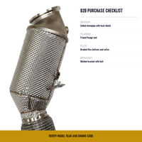 Downpipe catalyseur à montage direct avec bouclier thermique pour BMW 230i xDrive G42 2.0T B48 2022-2026 en acier inoxydable avec soufflet flexible