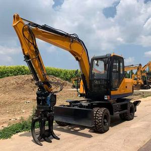 Gratis Verzending Fabriek Sdtw Ton Mini Wielen Graafmachine Te Koop 7 T <span class=keywords><strong>8T</strong></span> 9T 10T 7 Ton Hydraulische Graafmachine Op Wielen - Product Image 4