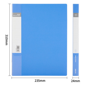 Deli Document Holder A4 40 Pages Plastic Office Organizer Transparent Rectangle Simple Style - Product Image 1