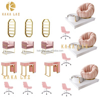 Chaise de manucure rose Offre Spéciale, ensemble complet de meubles de salon de beauté
