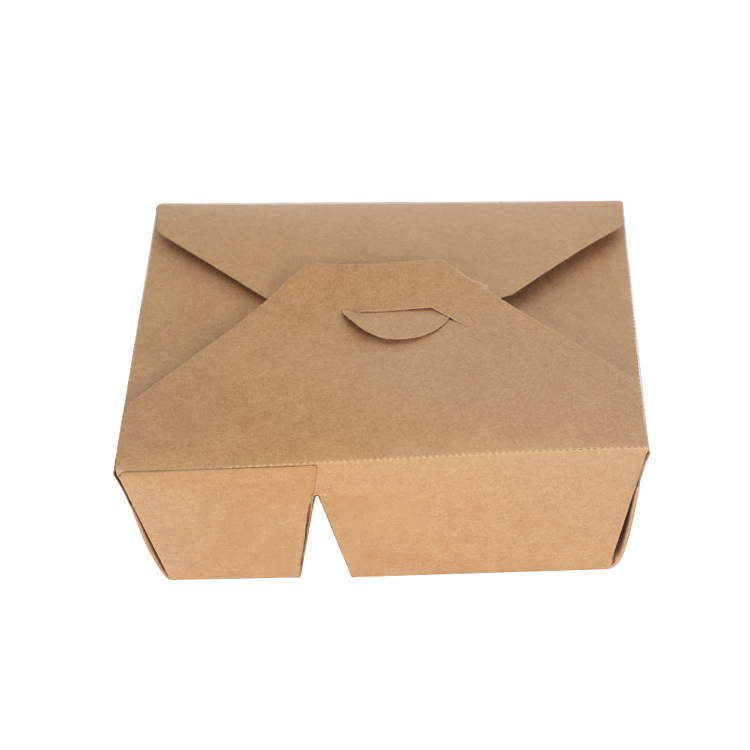 Disposable custom printed kraft lunch food paper box for fast food