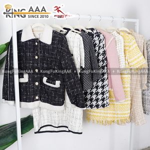 Wholesale <strong>Cheap</strong> Price Vintage Woolen Coats Casual Mixed <strong>Tweed</strong> <strong>Jacket</strong> Women Used Second Hand Female Cropped <strong>Tweed</strong> <strong>Jackets</strong> Outwear - Product Image 3