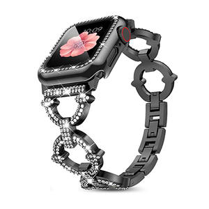 Correa de Metal Diamante en Forma de <span class=keywords><strong>O</strong></span> Única para <span class=keywords><strong>Apple</strong></span> <span class=keywords><strong>Watch</strong></span> 10 9 8 7 6 5 4 49mm 38/40mm 41mm 42/<span class=keywords><strong>44</strong></span>/45mm Pulsera Deportiva - Product Image 3