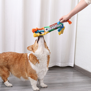 Giocattoli da masticare per cani all'ingrosso eco-friendly gioco interattivo di peluche che gioca a spazzolino da denti resistenti masticatori aggressivi Twist Candy gatti - Product Image 6