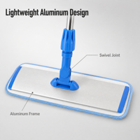 Vadrouille plate en aluminium multifonctionnelle de haute qualité vadrouille de nettoyage de remplacement humide à sec tête de vadrouille en acier pour le nettoyage domestique