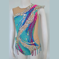 Justaucorps de gymnastique pour filles, Design personnalisé, vêtements de danse, spandex, teinture, sublimation, strass, pour compétition