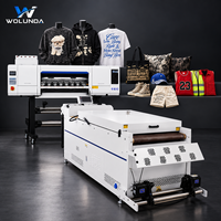 Imprimante DTF Wolunda 24 pouces, machine d'impression 60 cm, 4 têtes d'impression I3200, imprimante de transfert DTF avec machine à secouer la poudre pour textiles