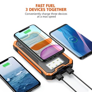 Batterie Externe Solaire Portable Ultra-Mince 15000mAh Étanche avec Double Port USB en Aluminium et Silicone, Sortie 10W, Batterie Li-Polymère, Crochet – Nouveauté Voyage - Product Image 3