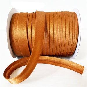 Suministro de fábrica, cinta de sesgo de satén plegable de 15mm, cinta de sesgo para prendas de vestir, textiles, Cheongsam - Product Image 3