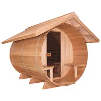 Sauna de madeira para 2-4 pessoas, barril de madeira de cândalo vermelho ao ar livre, sauna tradicional para atacador, tipo nórdico, vida útil