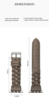 Keepwin Tali Jam Tangan Kulit Anyaman Mewah Baru untuk Apple Watch Seri 12 42mm 46mm Ultra 4 Tali Jam Tangan 49mm