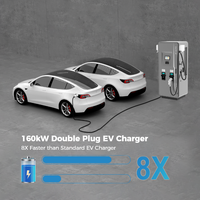 Estación de Carga Rápida Comercial de 160 Kw CC para Vehículos Eléctricos, Ocpp 1.6, RFID, Pago por QR, Software de Facturación por Aplicación, Plug and Play, CE, 380V, 3 Fases