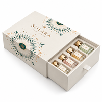 Boîte coulissante écologique imprimée, estampée à chaud, en carton épais, pour ensembles cosmétiques