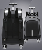 Sac de voyage Oxford tendance grande capacité, sac à dos cabine antivol pour ordinateur portable, sac à roulettes intelligent pour l'école
