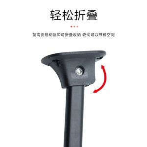 Pieds de table pliants Yuyao en forme de fer à cheval, extensibles de 10 à 72 cm, noirs, pour lit de camping extérieur - Product Image 3