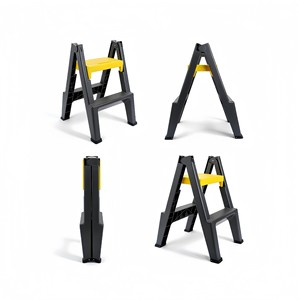 PROWORKZ Échelle pliante robuste à 2 marches pour le <span class=keywords><strong>detailing</strong></span> automobile, marchepied portable antidérapant et pliable pour le lavage de voiture et le garage - Product Image 3