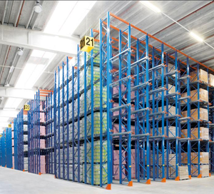 Materiale acciaio inox e Magazzino Uso Cremagliera drive in scaffalature per la conservazione - Product Image 1