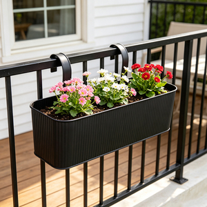 Jardinière <span class=keywords><strong>rectangulaire</strong></span> en métal suspendue de 2,4 gallons pour la maison, le jardin et les pots de fleurs - Product Image 1
