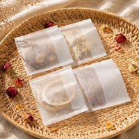 Sachets de thé vides en fibre de maïs biodégradable PLA, filtre à café jetable pliable avec fermeture