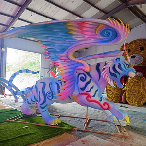 Usine personnalisé chinois tigre lanternes vacances éclairage Led soie lanternes mouche tigres <span class=keywords><strong>lanterne</strong></span> à vendre - Product Image 1