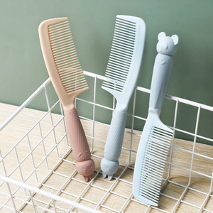Cute Plastic Hair Comb Large Size Portable Travel Use Smoothing Straightening For Women Cartoon Style - Product Image 3