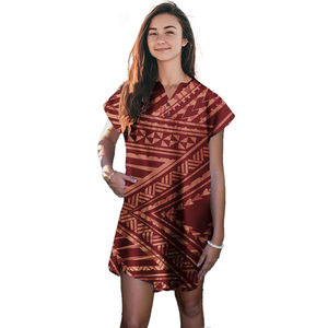 2025 Thiết Kế Mới Phụ Nữ Ăn Mặc Tùy Chỉnh Hawaii Samoa In Polynesian Tribal Buổi Tối <span class=keywords><strong>Midi</strong></span> Dress Cộng Với Kích Thước Đảng Gowns - Product Image 3