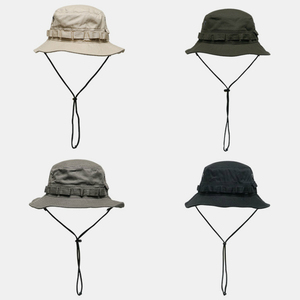 Bán Buôn Biểu Tượng Tùy Chỉnh Đồng Bằng Trống Ngoài Trời Săn Bắn Có Thể Điều Chỉnh Tùy Chỉnh Câu Cá Boonie Ngư Dân Mũ Xô Mũ Với Chuỗi - Product Image 2