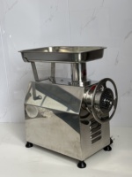 Hachoir à Viande Électrique Commercial 850W 120kg/h en Acier Inoxydable Petit Machine de Traitement Rapide de la Viande État Neuf pour Boucherie